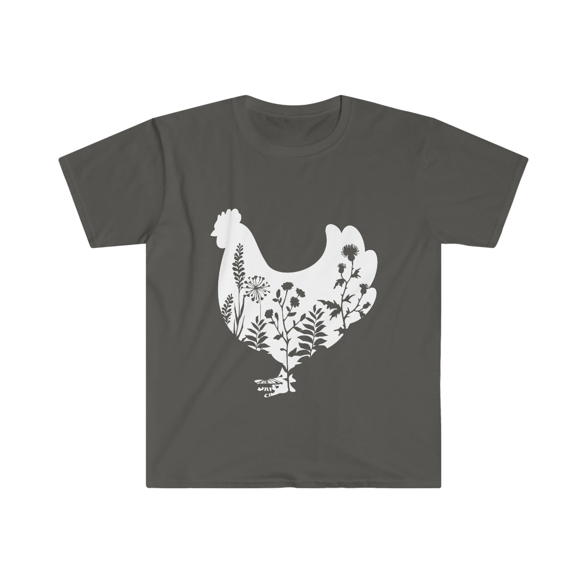 *Floral Hen* Unisex Softstyle T-Shirt