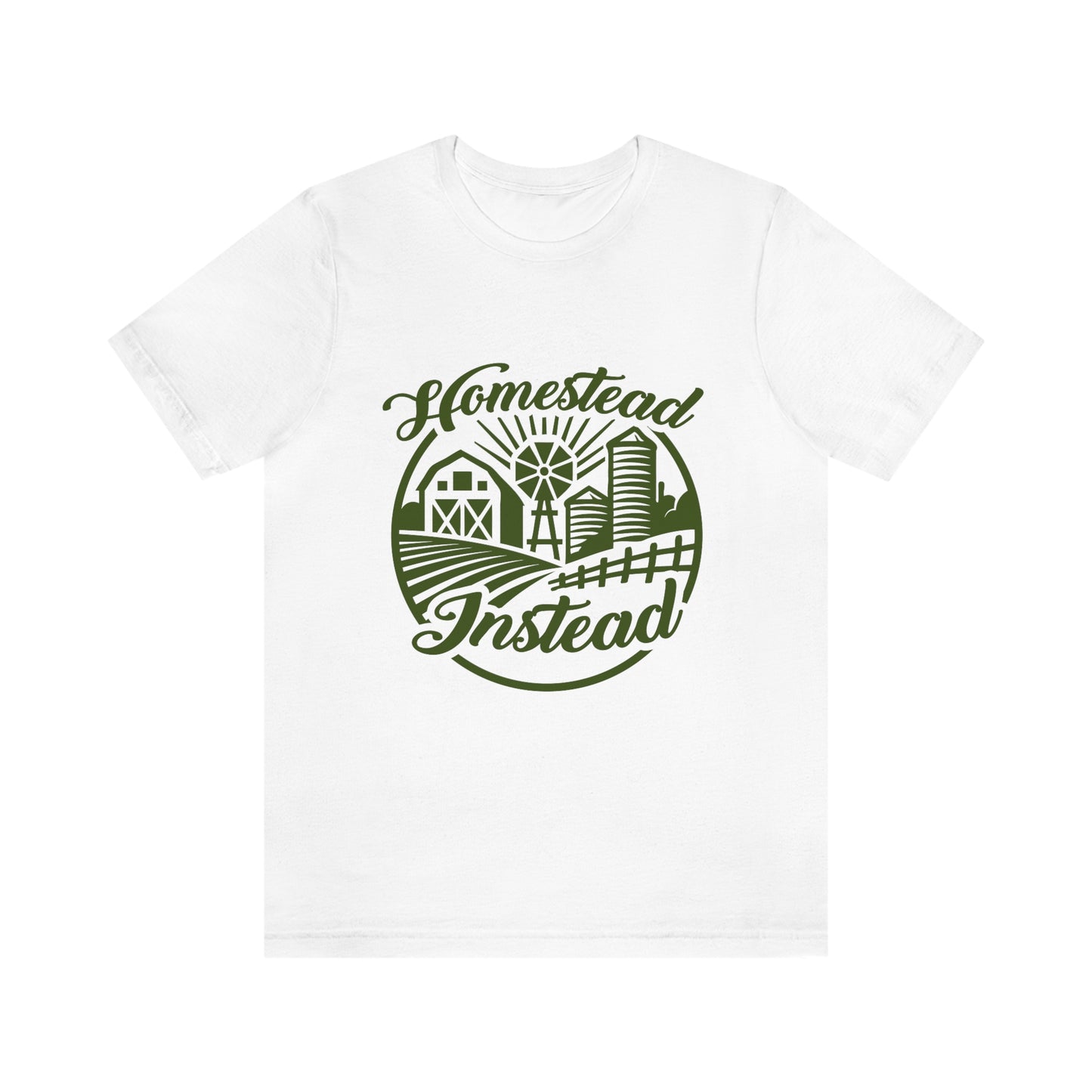 Homestead Instead (Circle Design, Full Print) Short Sleeve Tee