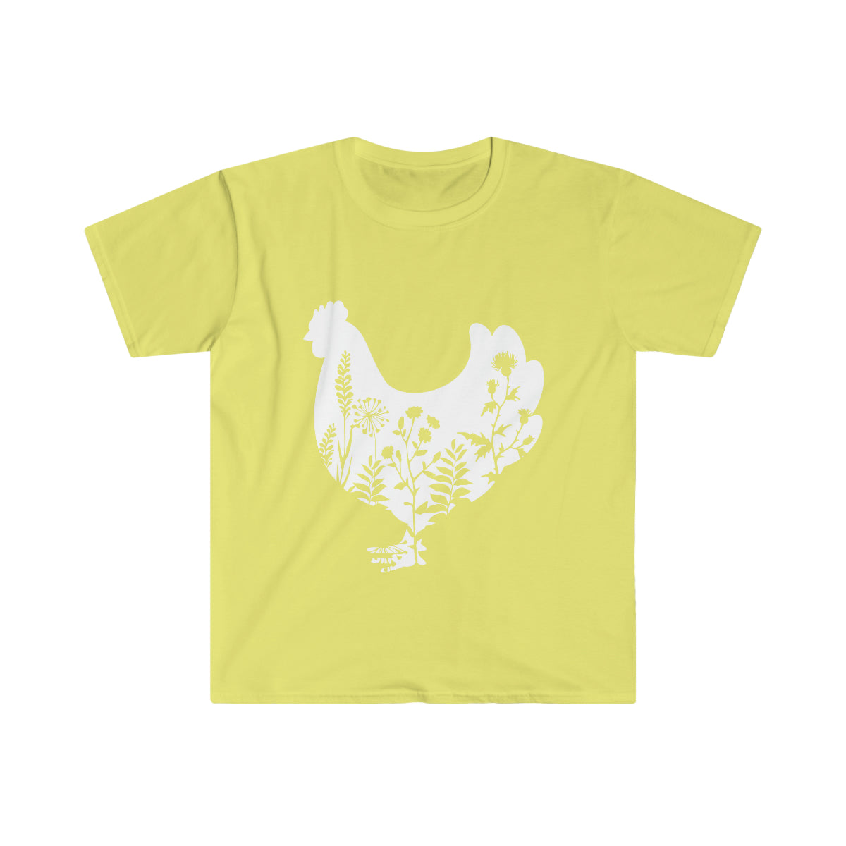 *Floral Hen* Unisex Softstyle T-Shirt