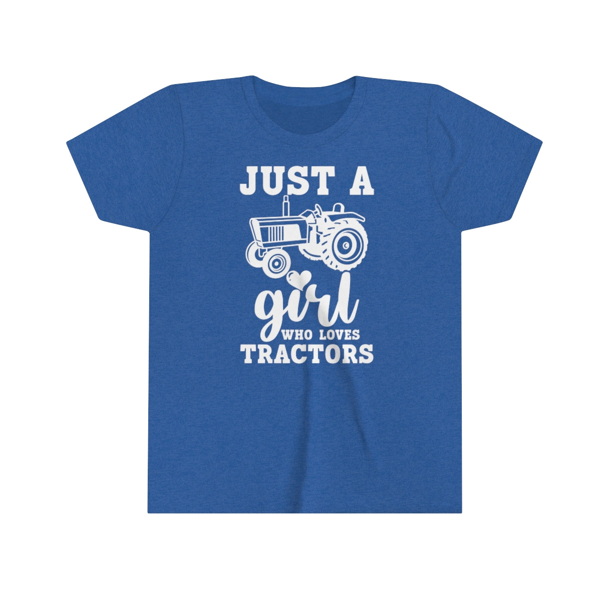 *Just a Girl Who Loves Tractors* Youth Short Sleeve Tee